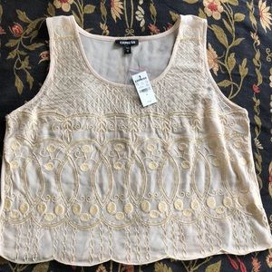 Express beaded embroidered top